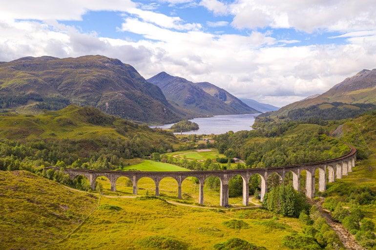 Glenfinnan Viaduct in the Scottish Highlands