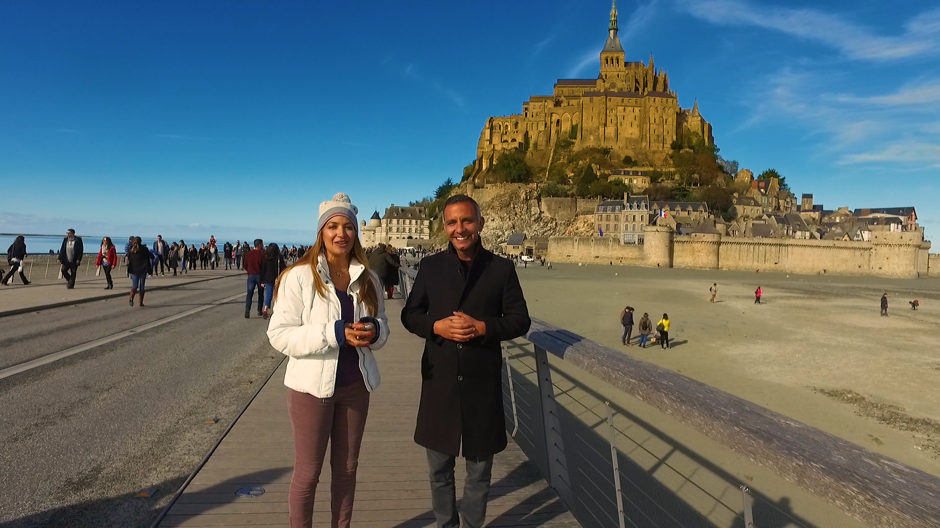 Mystical Destinations presenters at Mont Saint-Michel